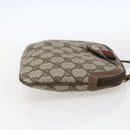 GUCCI GG Supreme Web Sherry Line Bag PVC Beige Red 904 02 047 Auth ti3671-5