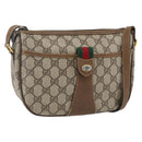 GUCCI GG Supreme Web Sherry Line Tasche PVC Beige Rot 89 02 032 Auth ti3672-1