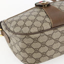 GUCCI GG Supreme Web Sherry Line Tasche PVC Beige Rot 89 02 032 Auth ti3672-11