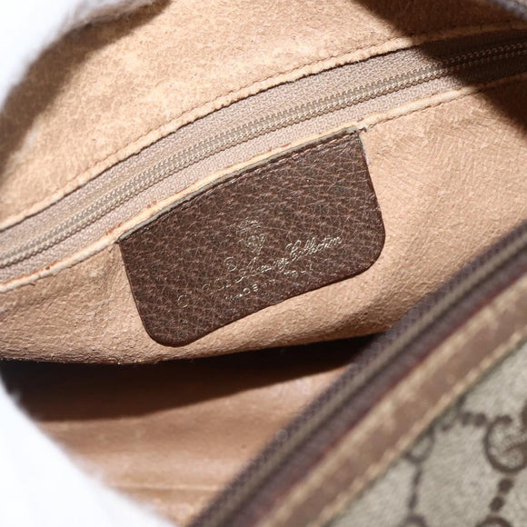 GUCCI GG Supreme Web Sherry Line Tasche PVC Beige Rot 89 02 032 Auth ti3672