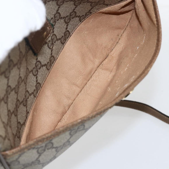 GUCCI GG Supreme Web Sherry Line Tasche PVC Beige Rot 89 02 032 Auth ti3672