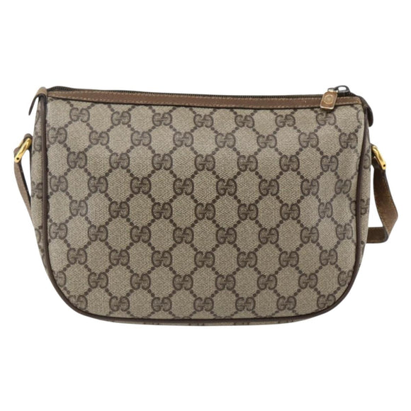 GUCCI GG Supreme Web Sherry Line Tasche PVC Beige Rot 89 02 032 Auth ti3672