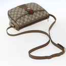 GUCCI GG Supreme Web Sherry Line Tasche PVC Beige Rot 89 02 032 Auth ti3672-7