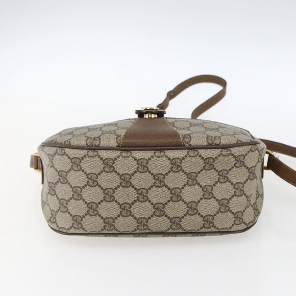 GUCCI GG Supreme Web Sherry Line Tasche PVC Beige Rot 89 02 032 Auth ti3672