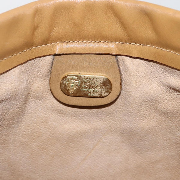 GUCCI Micro GG Supreme Shoulder Bag PVC Beige Gold Auth ti3673
