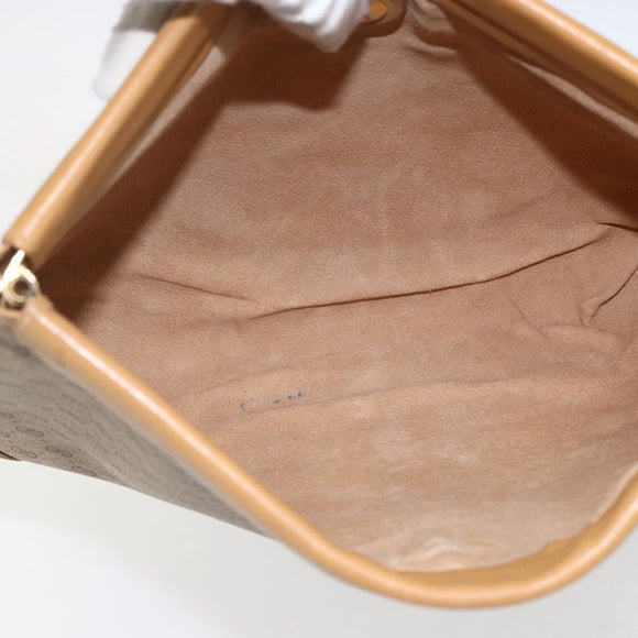 GUCCI Micro GG Supreme Shoulder Bag PVC Beige Gold Auth ti3673