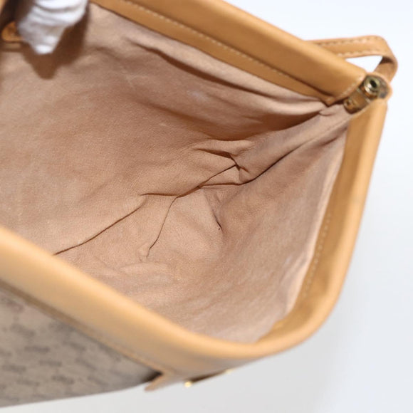 GUCCI Micro GG Supreme Shoulder Bag PVC Beige Gold Auth ti3673