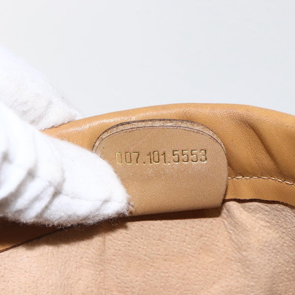 GUCCI Micro GG Supreme Shoulder Bag PVC Beige Gold Auth ti3673