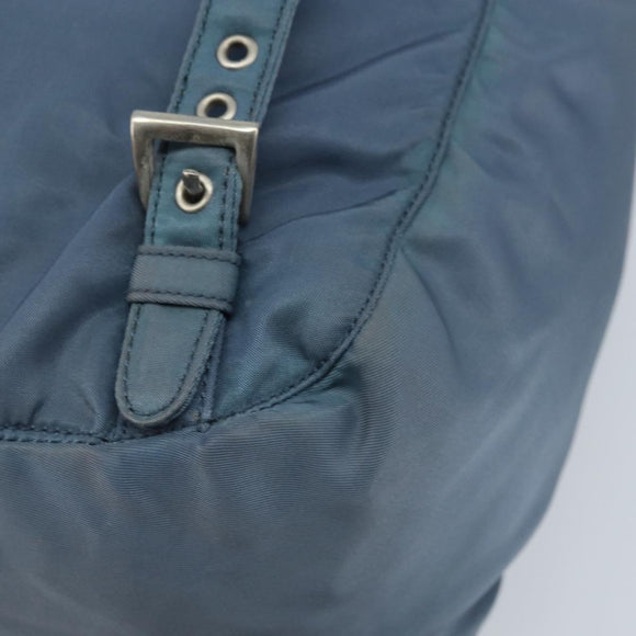 PRADA Backpack Nylon Baby Blue Silver Auth ti3674