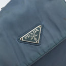 PRADA Backpack Nylon Baby Blue Silver Auth ti3674-20