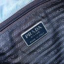 PRADA Backpack Nylon Baby Blue Silver Auth ti3674-22
