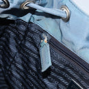 PRADA Backpack Nylon Baby Blue Silver Auth ti3674-25