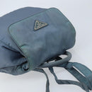 PRADA Backpack Nylon Baby Blue Silver Auth ti3674-6