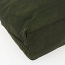 PRADA Hand Bag Nylon Khaki Silver Auth ti3676-17