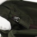 PRADA Hand Bag Nylon Khaki Silver Auth ti3676-9
