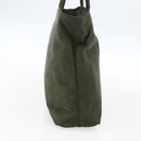 PRADA Hand Bag Nylon Khaki Silver Auth ti3676-3