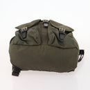 PRADA Backpack Nylon Khaki Silver Auth ti3677-5