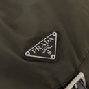 PRADA Backpack Nylon Khaki Silver Auth ti3677-20