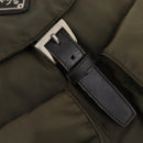 PRADA Backpack Nylon Khaki Silver Auth ti3677-21