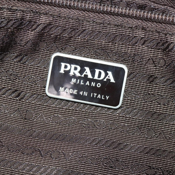 PRADA Backpack Nylon Khaki Silver Auth ti3677