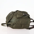PRADA Backpack Nylon Khaki Silver Auth ti3677-4