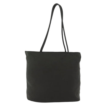 PRADA Tote Bag Nylon Khaki Silver Auth ti3678 - 0