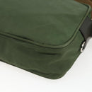 PRADA Umhängetasche Nylon Grün Silber Auth ti3679-15