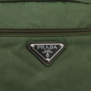 PRADA Umhängetasche Nylon Grün Silber Auth ti3679-17