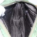 PRADA Umhängetasche Nylon Grün Silber Auth ti3679-21