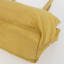 PRADA Tote Bag Nylon Yellow Gold Auth ti3680-9