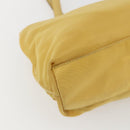 PRADA Tote Bag Nylon Yellow Gold Auth ti3680-16