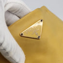 PRADA Tote Bag Nylon Yellow Gold Auth ti3680-17