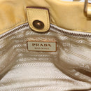 PRADA Tote Bag Nylon Yellow Gold Auth ti3680-18