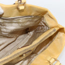 PRADA Tote Bag Nylon Yellow Gold Auth ti3680-19