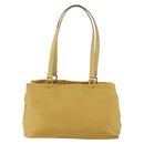 PRADA Tote Bag Nylon Yellow Gold Auth ti3680-2