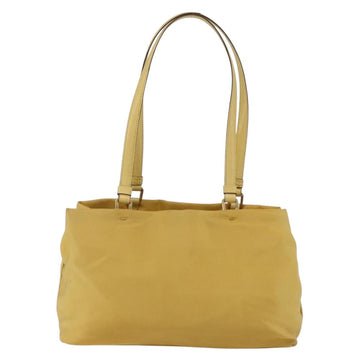 PRADA Tote Bag Nylon Yellow Gold Auth ti3680 - 0