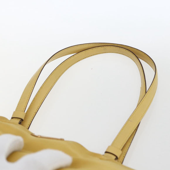 PRADA Tote Bag Nylon Yellow Gold Auth ti3680