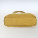 PRADA Tote Bag Nylon Yellow Gold Auth ti3680-5