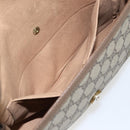 GUCCI GG Supreme Web Sherry Line Clutch Bag PVC Beige Gold 89 01 030 Auth ti3683-16