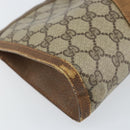 GUCCI GG Supreme Web Sherry Line Clutch Bag PVC Beige Gold 89 01 033 Auth ti3684-9