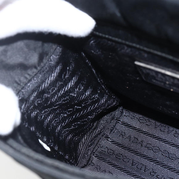 PRADA Hand Bag Nylon Black Auth ti3686