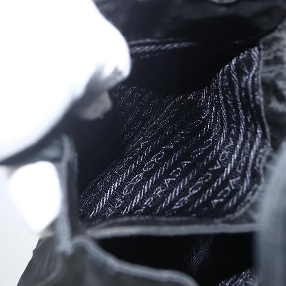 PRADA Hand Bag Nylon Black Auth ti3686