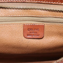 CELINE Macadam Canvas Clutch Bag PVC Leather Brown Gold Auth ti3690-15
