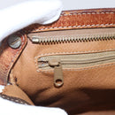 CELINE Macadam Canvas Clutch Bag PVC Leather Brown Gold Auth ti3690-20