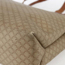 CELINE Macadam Canvas Tote Bag PVC Beige Gold Auth ti3692-12