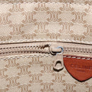 CELINE Macadam Canvas Tote Bag PVC Beige Gold Auth ti3692-19