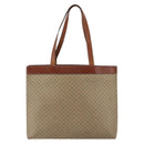 CELINE Macadam Canvas Tote Bag PVC Beige Gold Auth ti3692-2
