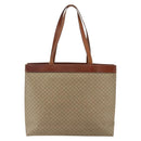 CELINE Macadam Canvas Tote Bag PVC Beige Gold Auth ti3692-3