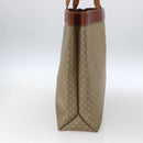 CELINE Macadam Canvas Tote Bag PVC Beige Gold Auth ti3692-4