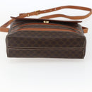 CELINE Macadam Canvas Shoulder Bag PVC Leather Brown Gold Auth ti3693-5